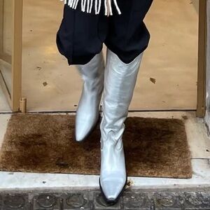 Feners Silver Cowboy Boots